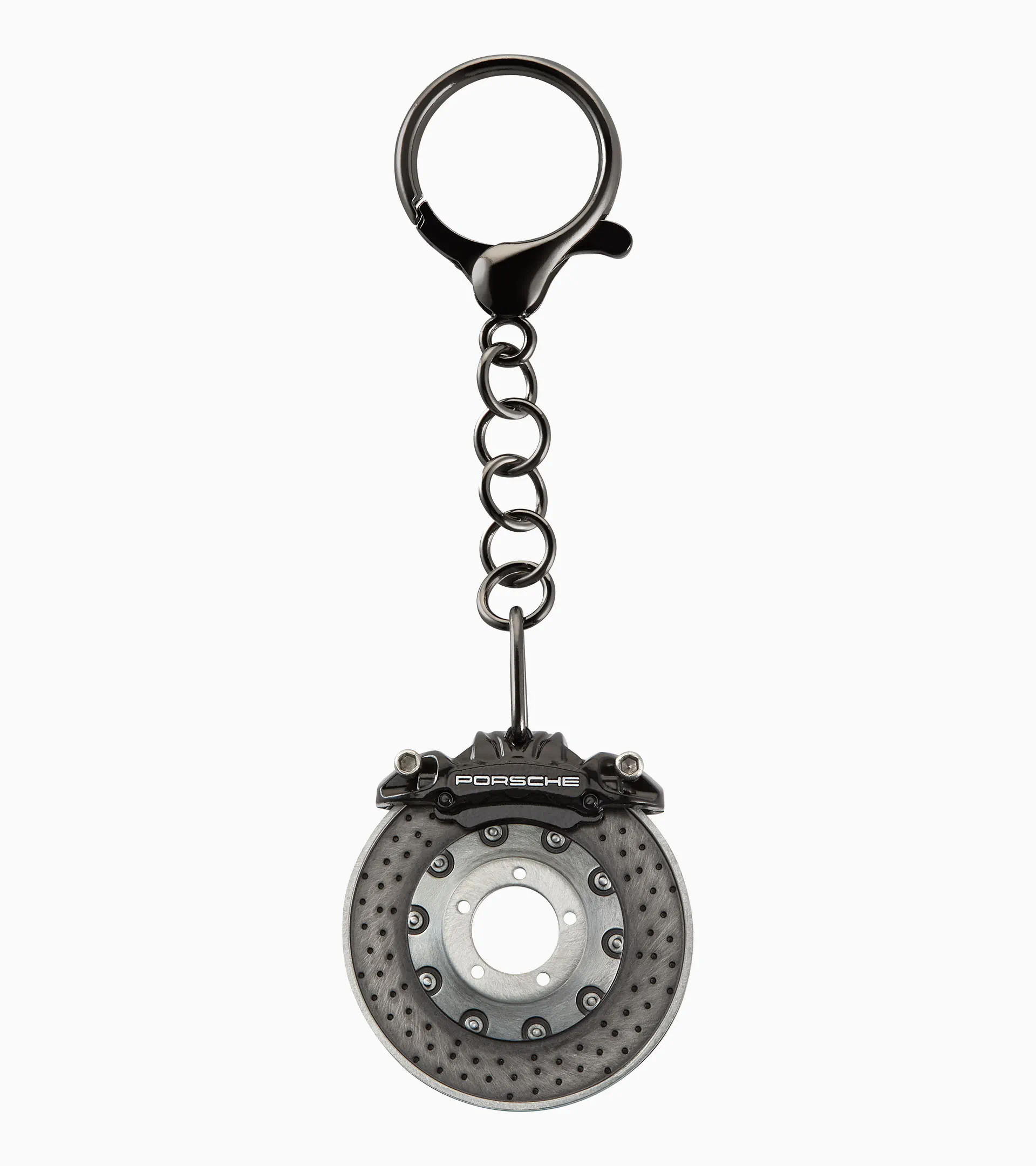 Porte-clés Porsche Design – Ovale Noir, Cuir De Vache Et Métal – Neuf Avec étiquettes, Design élégant