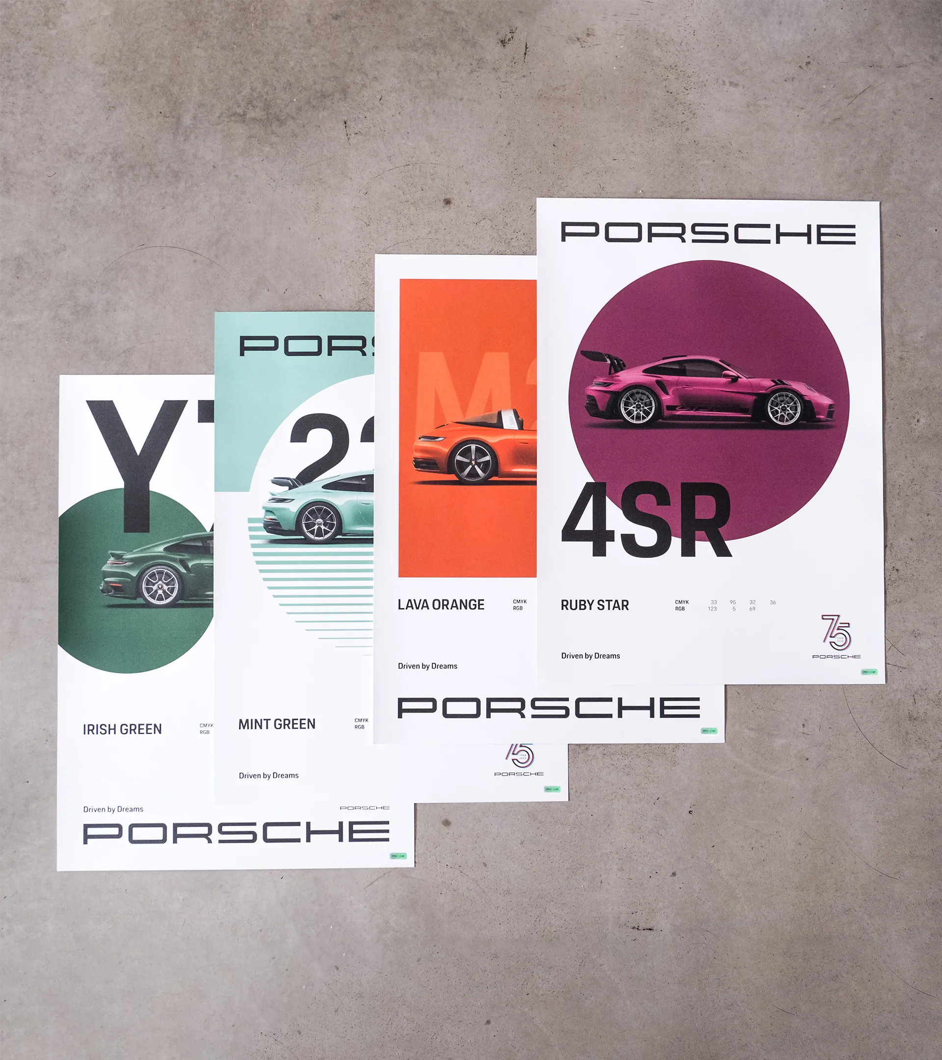 Porsche Poster Set – 75Y – Driven by Dreams | PORSCHE SHOP