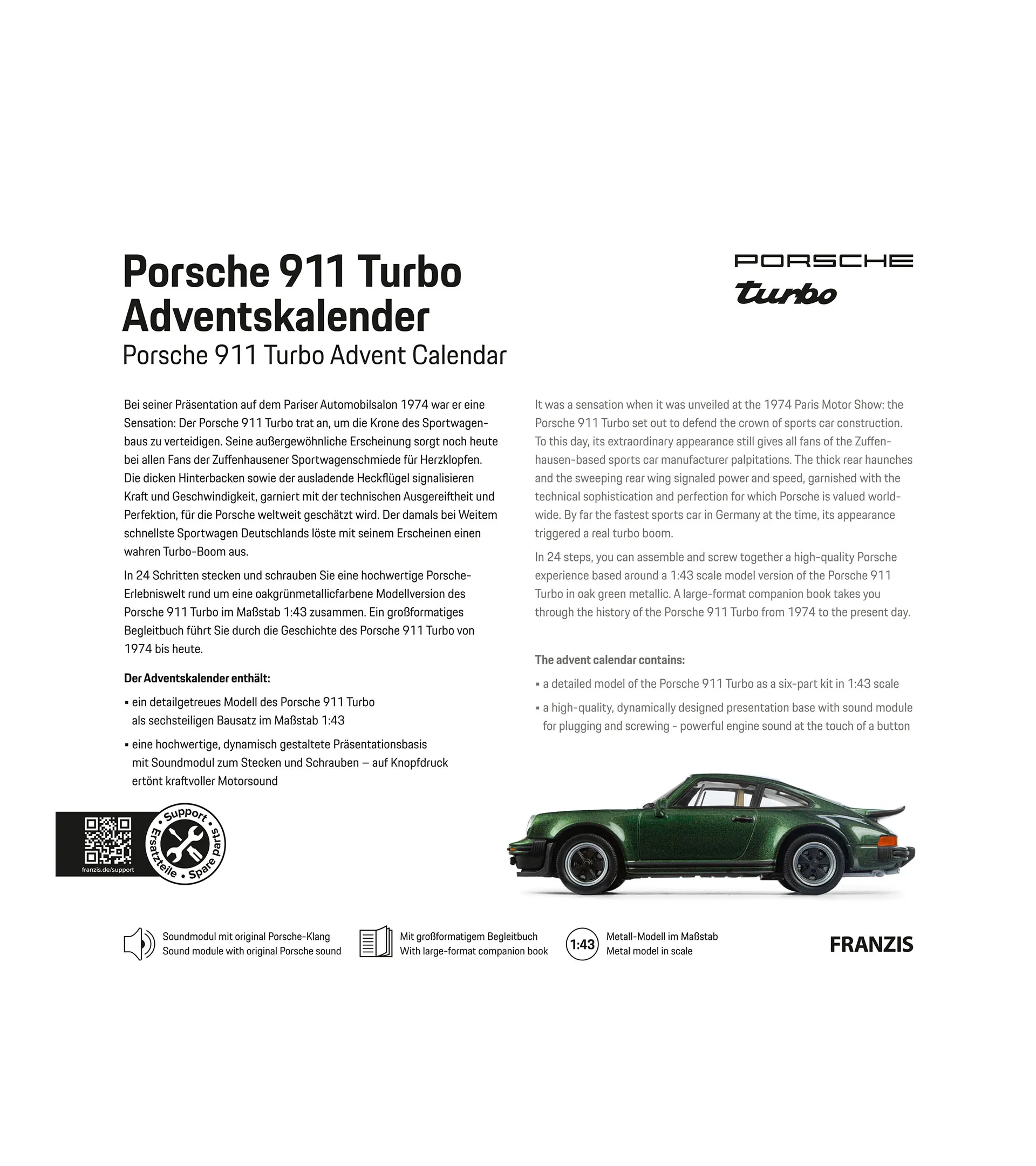Porsche 911 Turbo Advent Calendar | PORSCHE SHOP