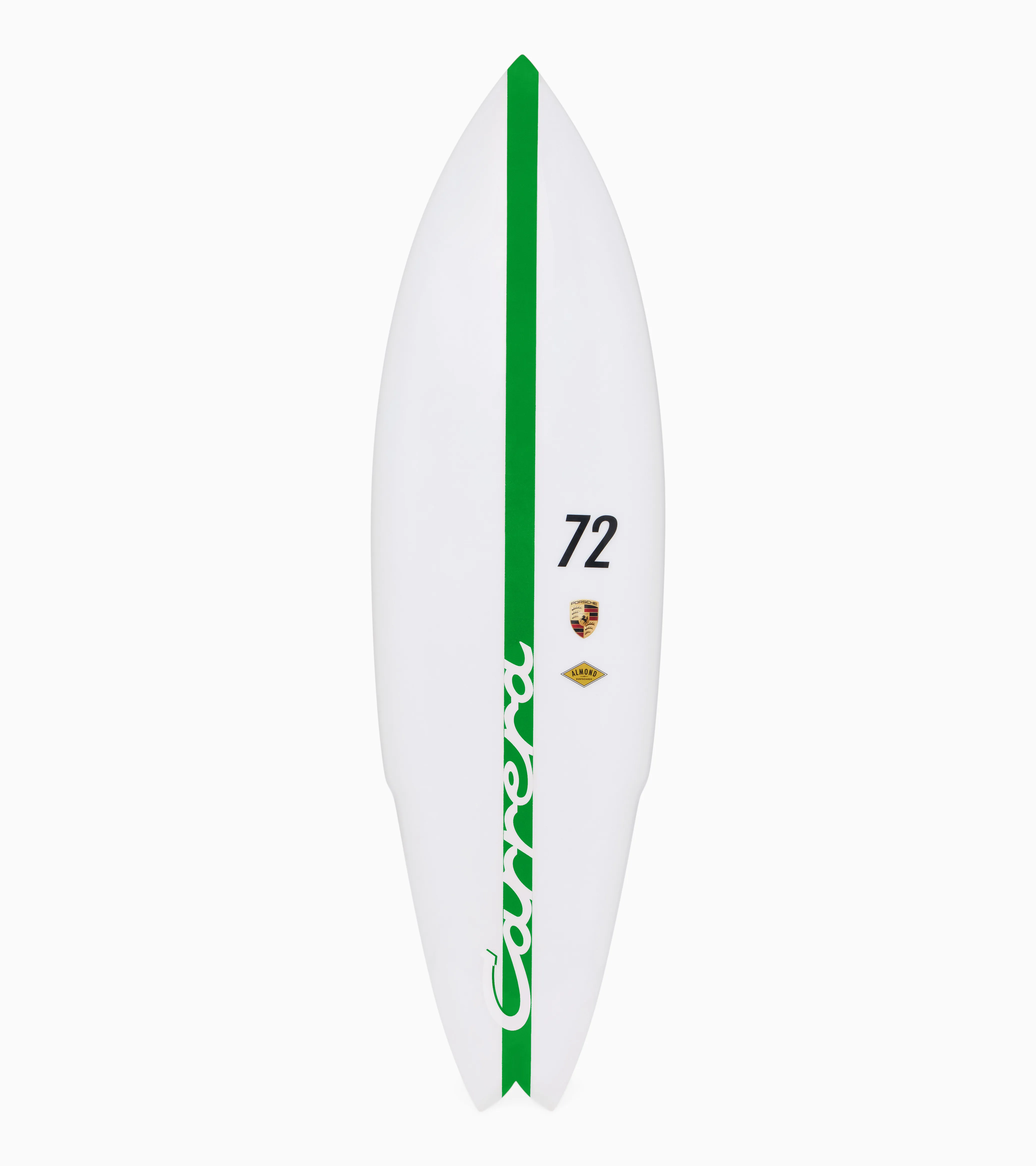 Custom-made Porsche x Almond Cash-Yew II Surfboard (7' 10