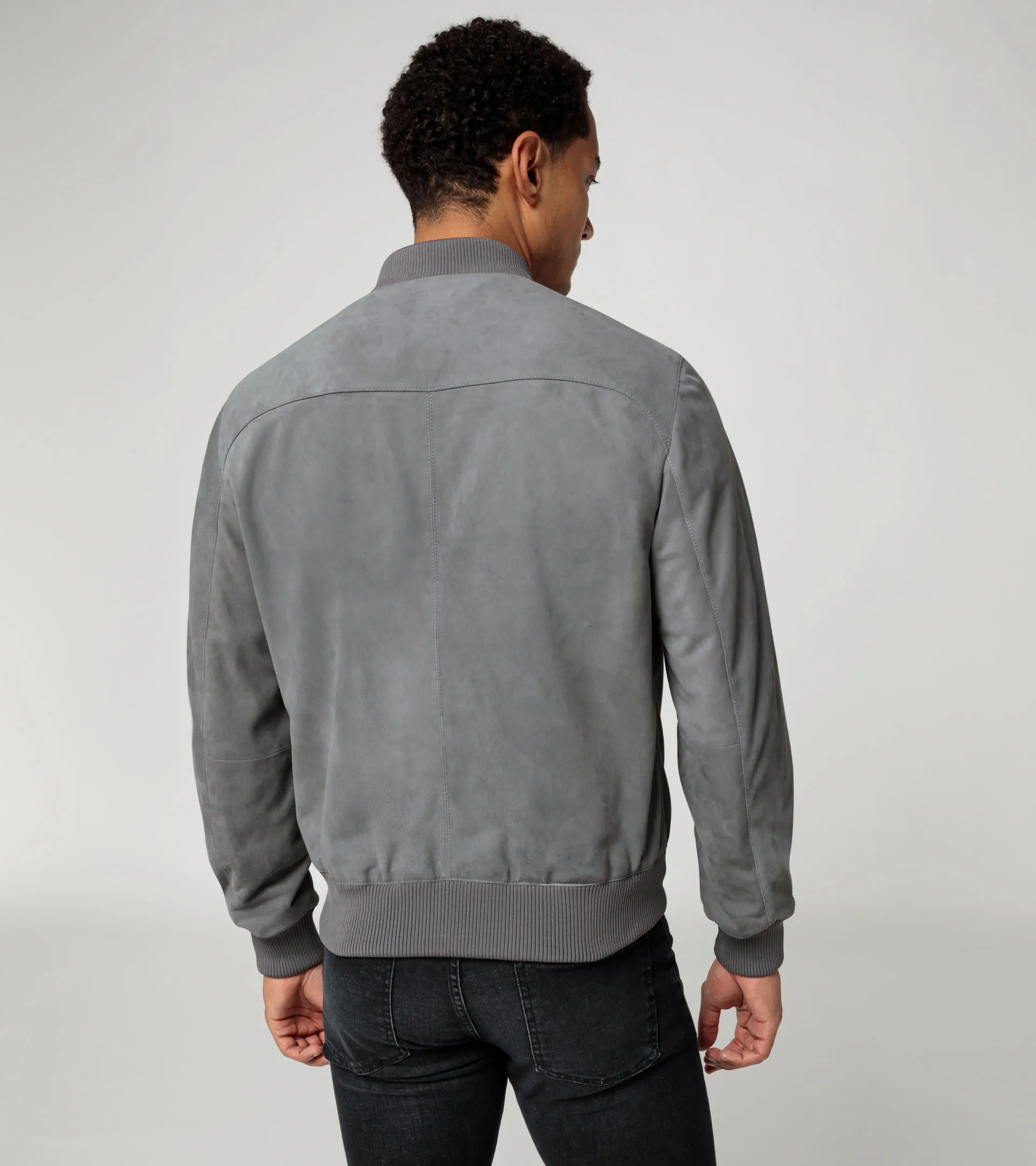 Suede Porsche ブラウンレザージャケット EU S / US XS leather jacket