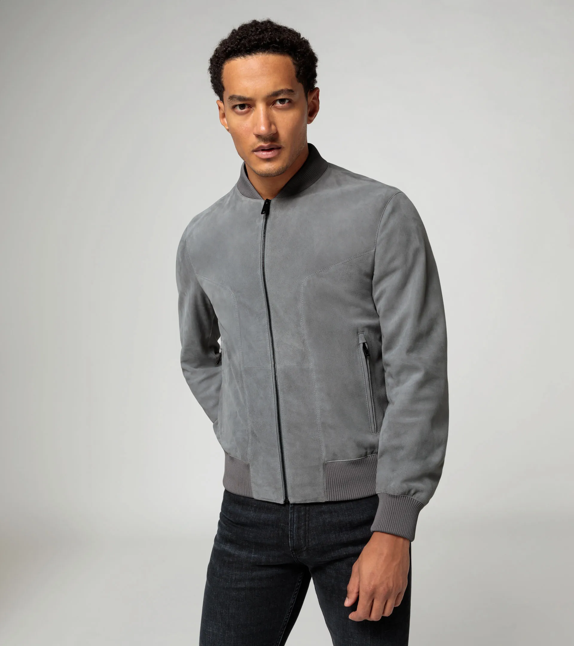 いもちゃんPorsche ブラウンレザージャケットEU S / US XS Porsche ブラウンレザージャケット EU S / US XS Suede leather jacket