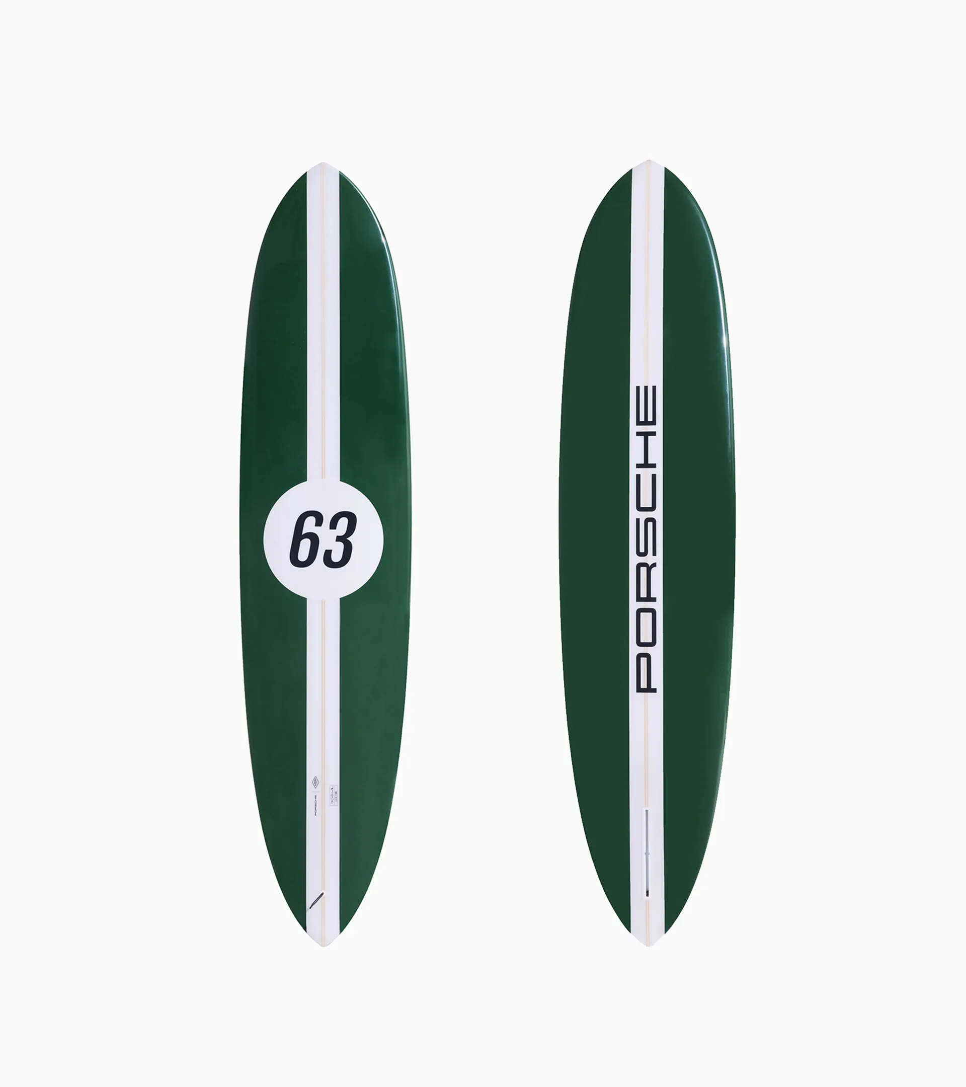 Custom-made Porsche x Almond Cash-Yew II Surfboard (7' 10