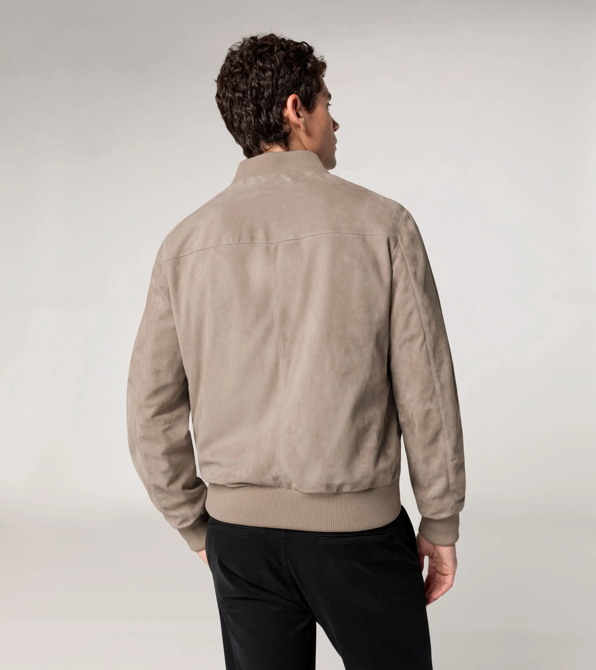 Suede Porsche ブラウンレザージャケット EU S / US XS leather jacket