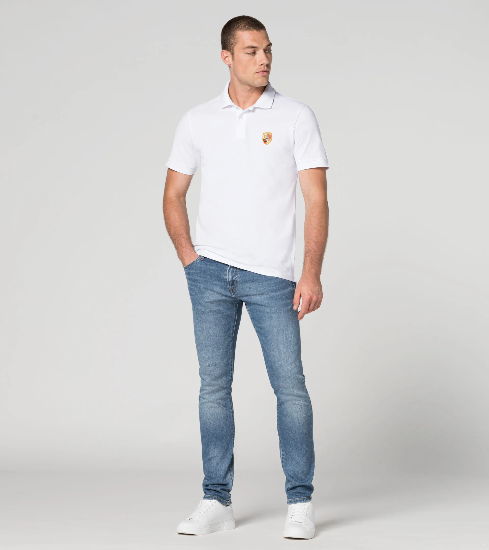 Porsche crest polo shirt – Essential | PORSCHE SHOP