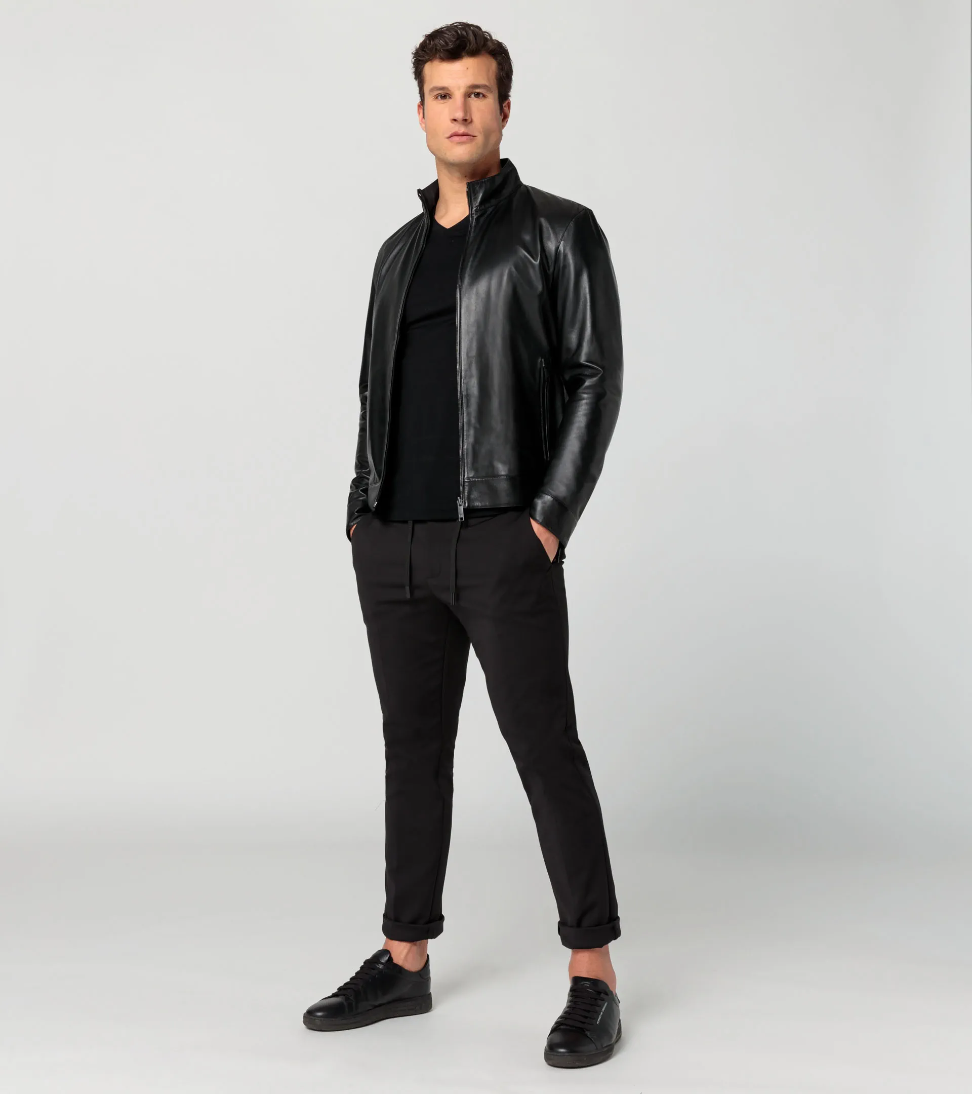 Athleisure reverse leather jacket | PORSCHE SHOP