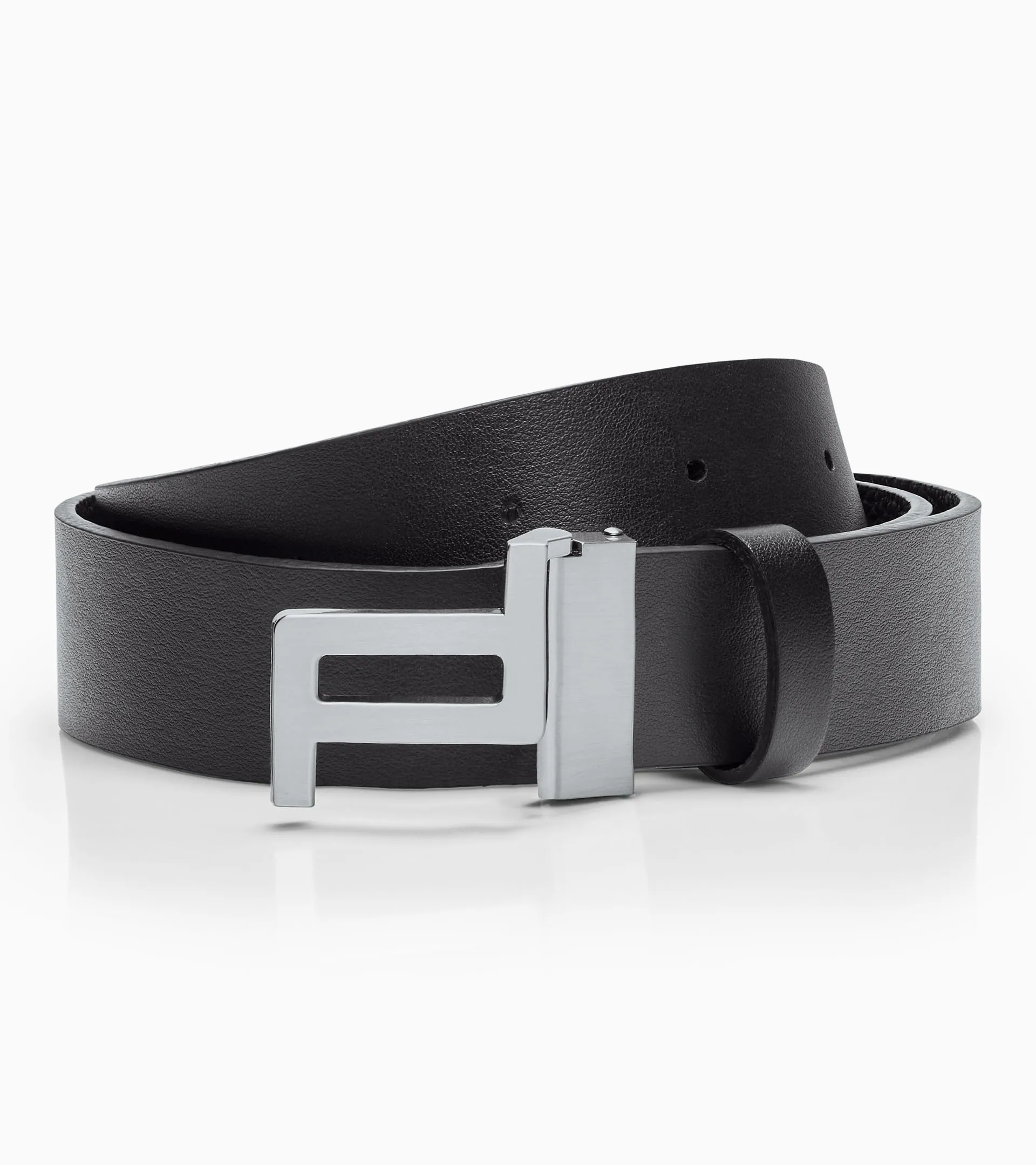 Ceinture En Cuir Porsche Design - Boucle Business Hook, Taille 100, Noir - Neuf Avec étiquettes