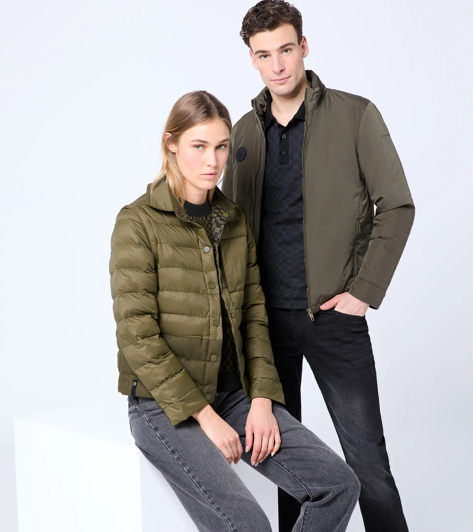 Ameri ISABELLA BACK LAYERED JACKET カーキ wap51200s0rs70-008.webp