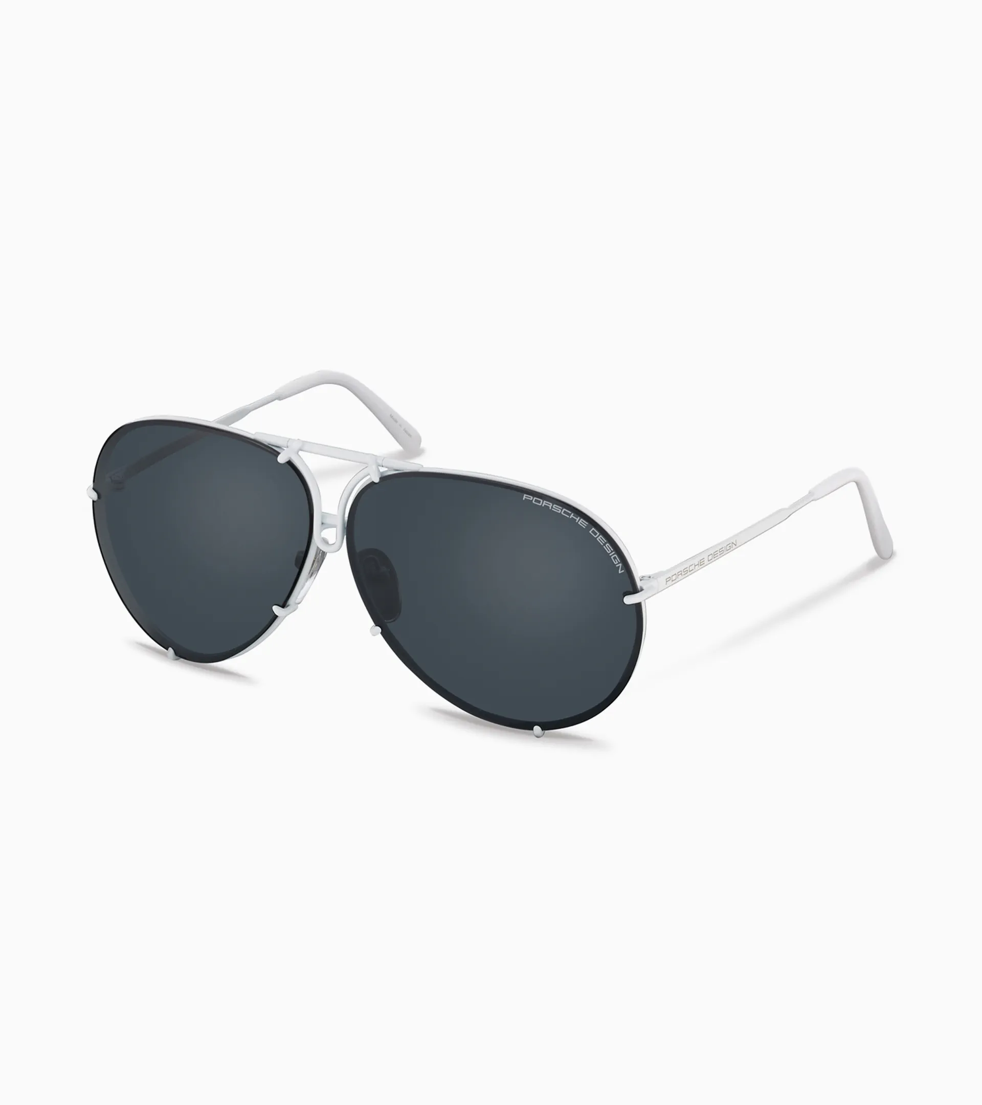 Porsche Design Silver and Black Aviator Sunglasses NWT Sunglasses Squared Aviator #1 - Turbonite - Limited Edition  main image 3