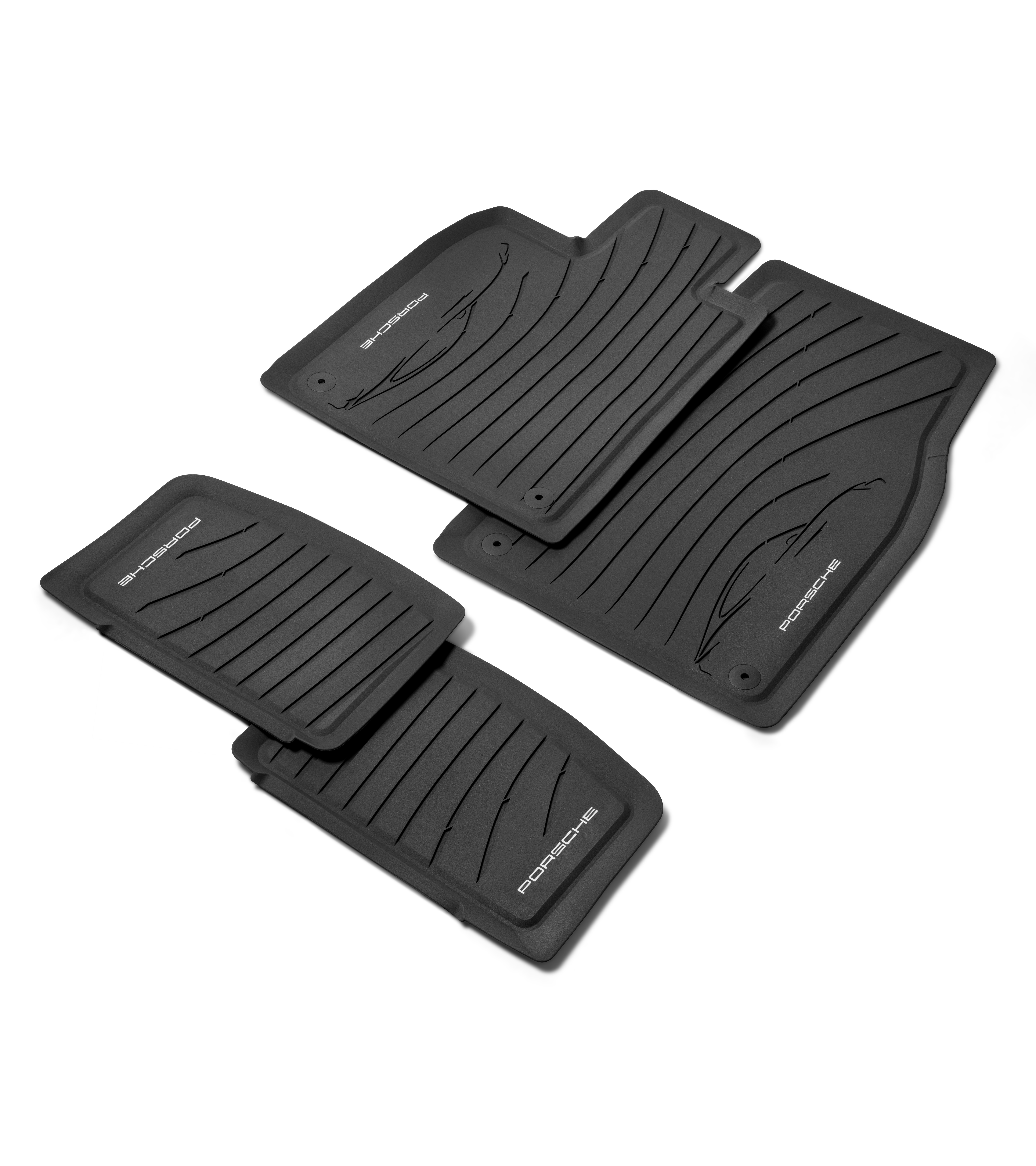 Porsche Taycan All Weather Floor Mats - Black | PORSCHE SHOP