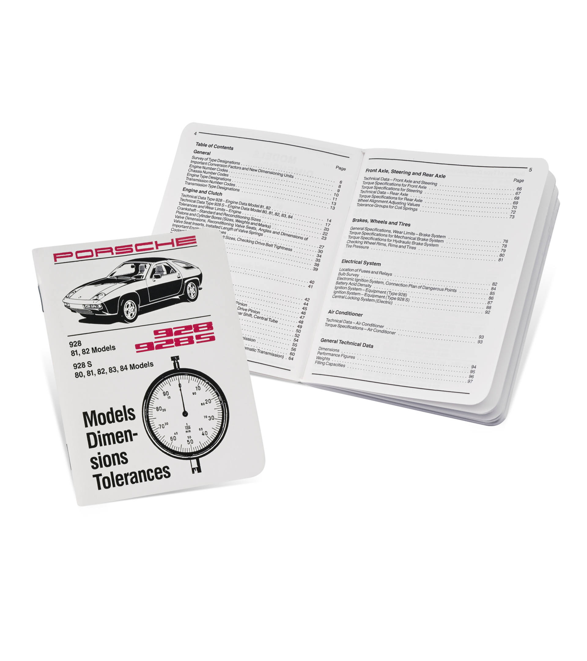Technical literature for the Porsche 928 – driver's manuals and
