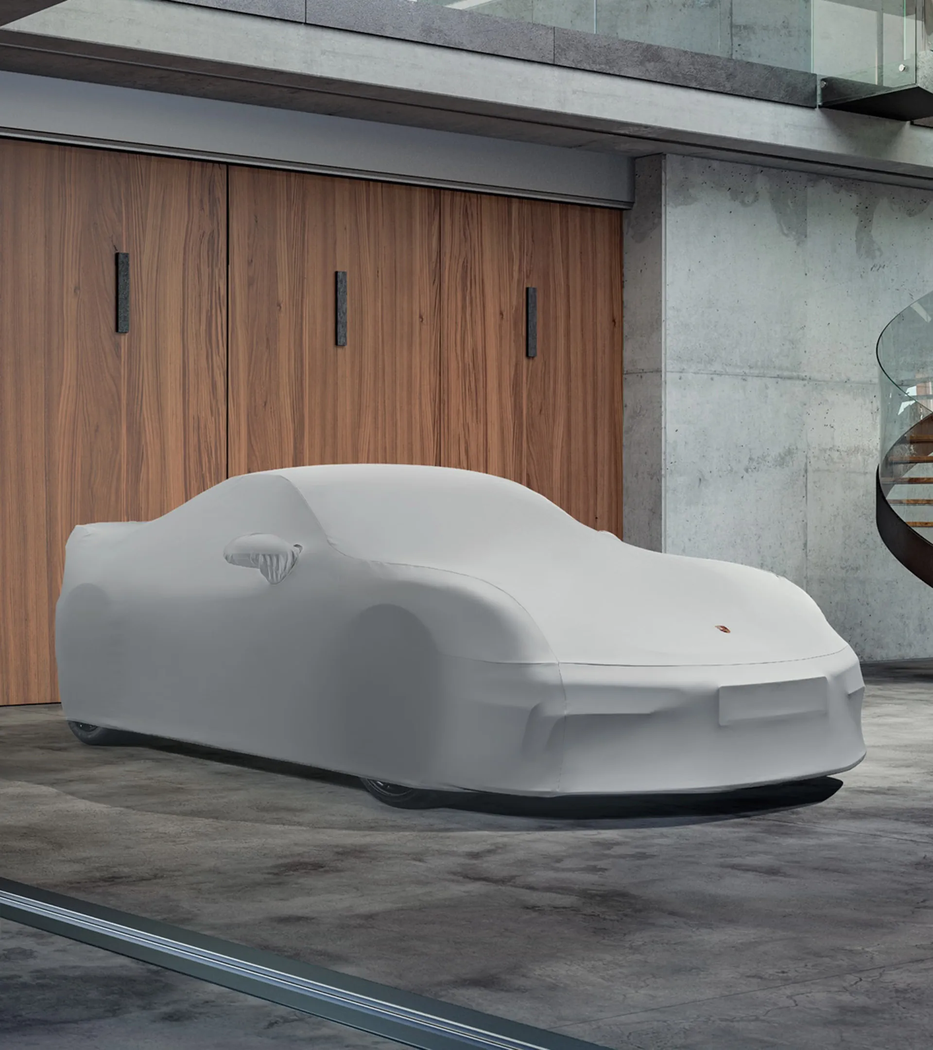 Beige Porsche Outdoor Car Cover Plus for 718 Cayman GT4 | PORSCHE SHOP