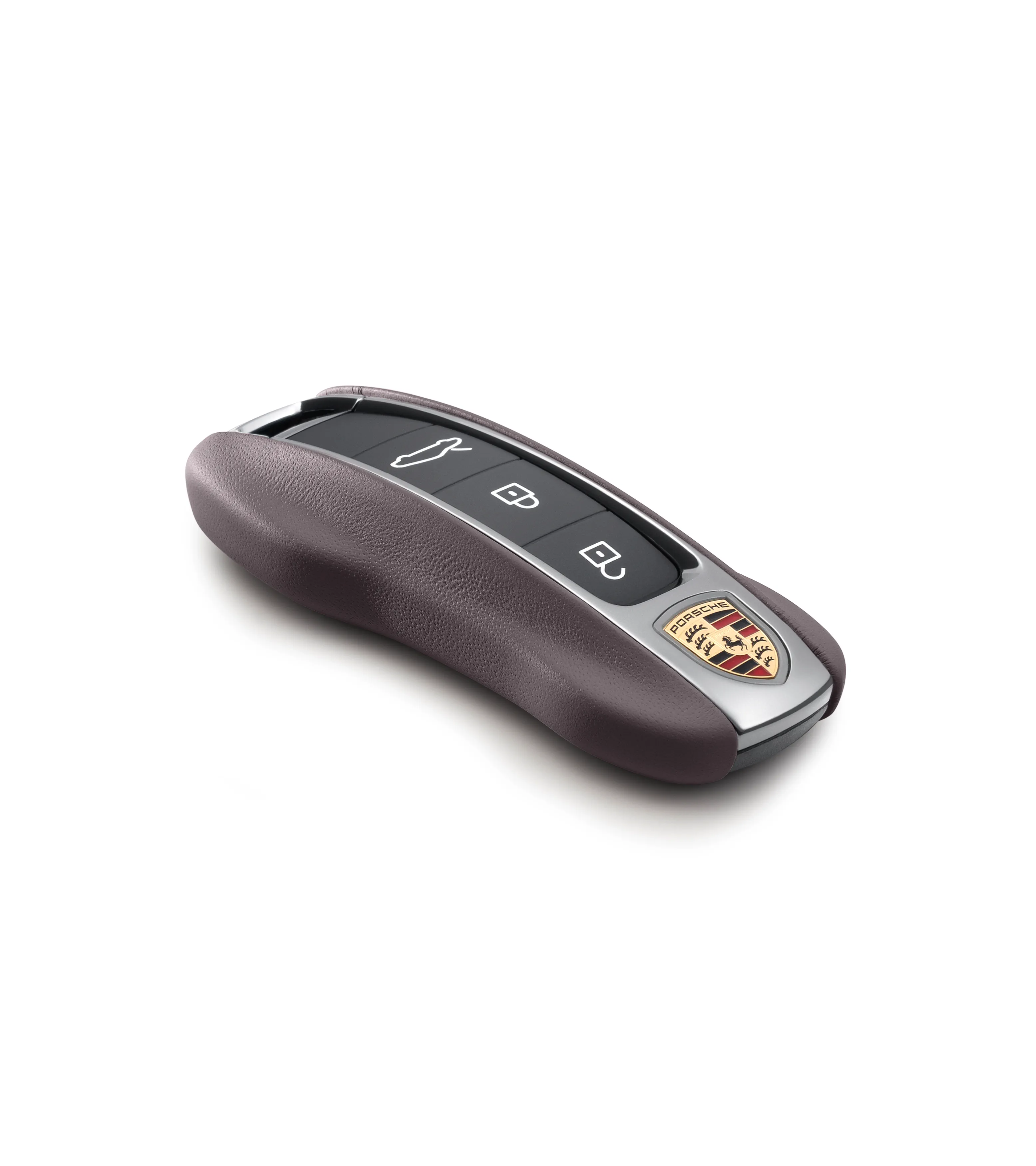 Porsche Leather Driver's Key in Meranti Brown with leather side