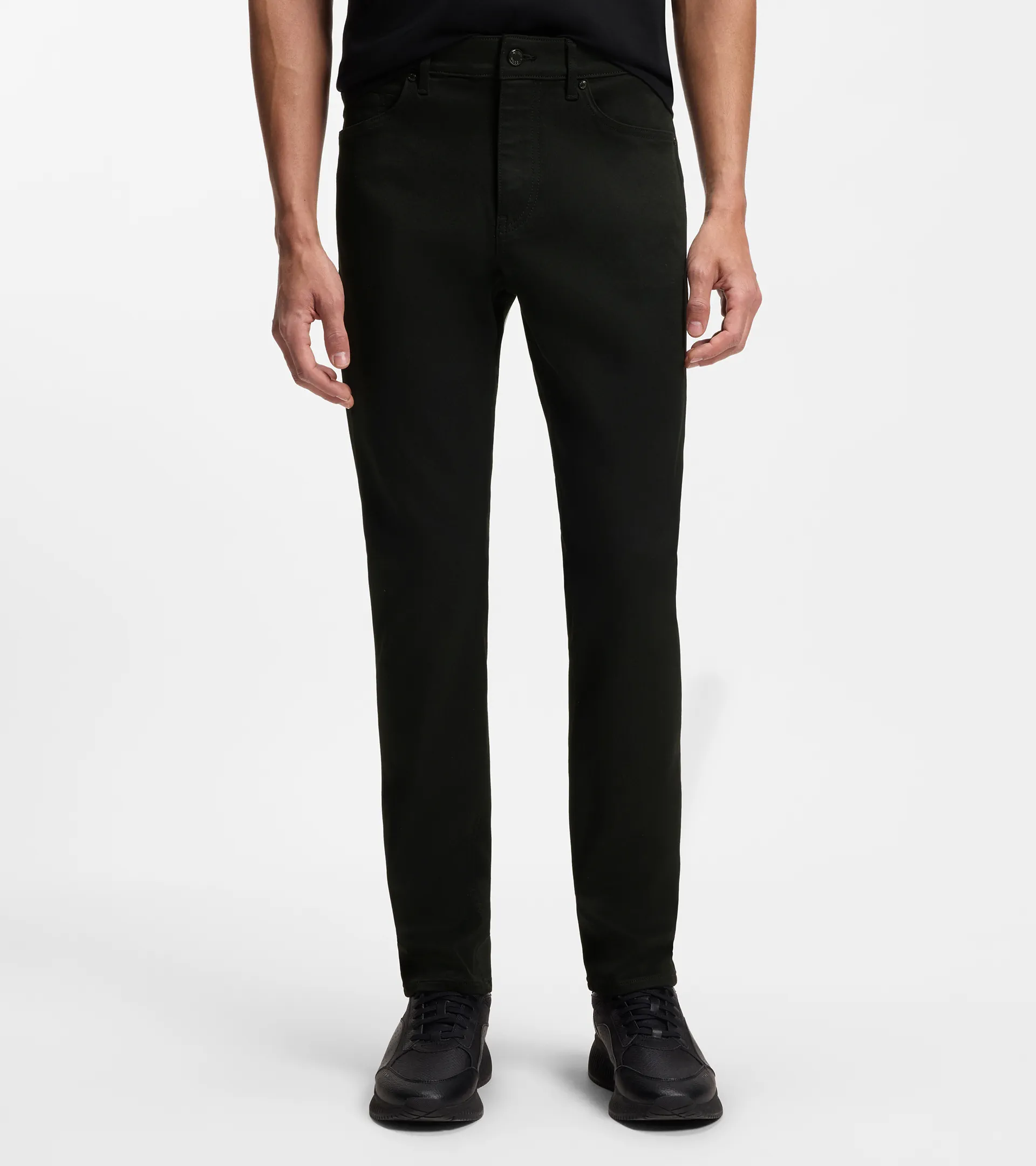 Tapered-fit trousers in stretch denim - Porsche x BOSS | PORSCHE SHOP