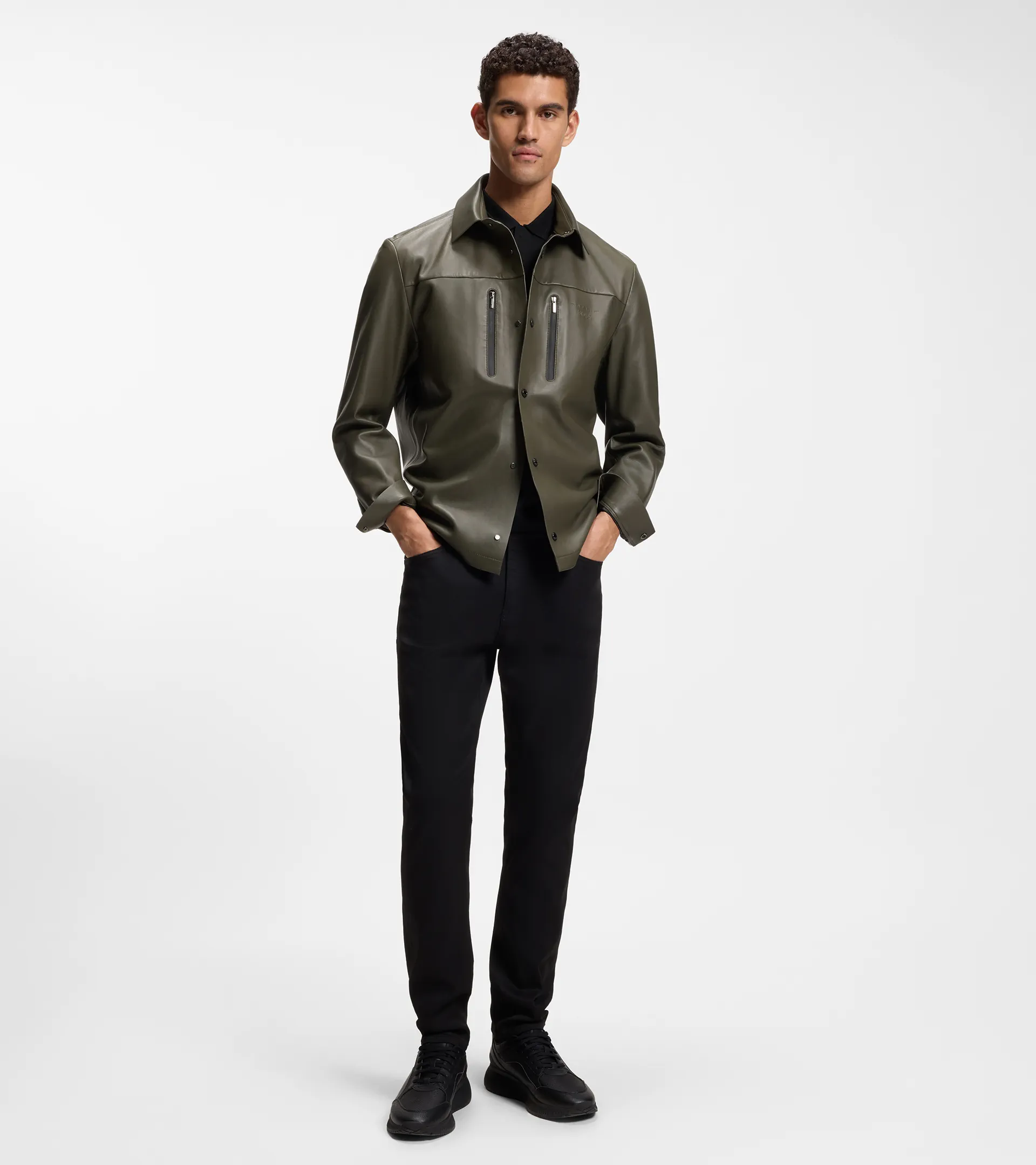 Regular-fit shirt in nappa leather – Porsche x BOSS | PORSCHE SHOP