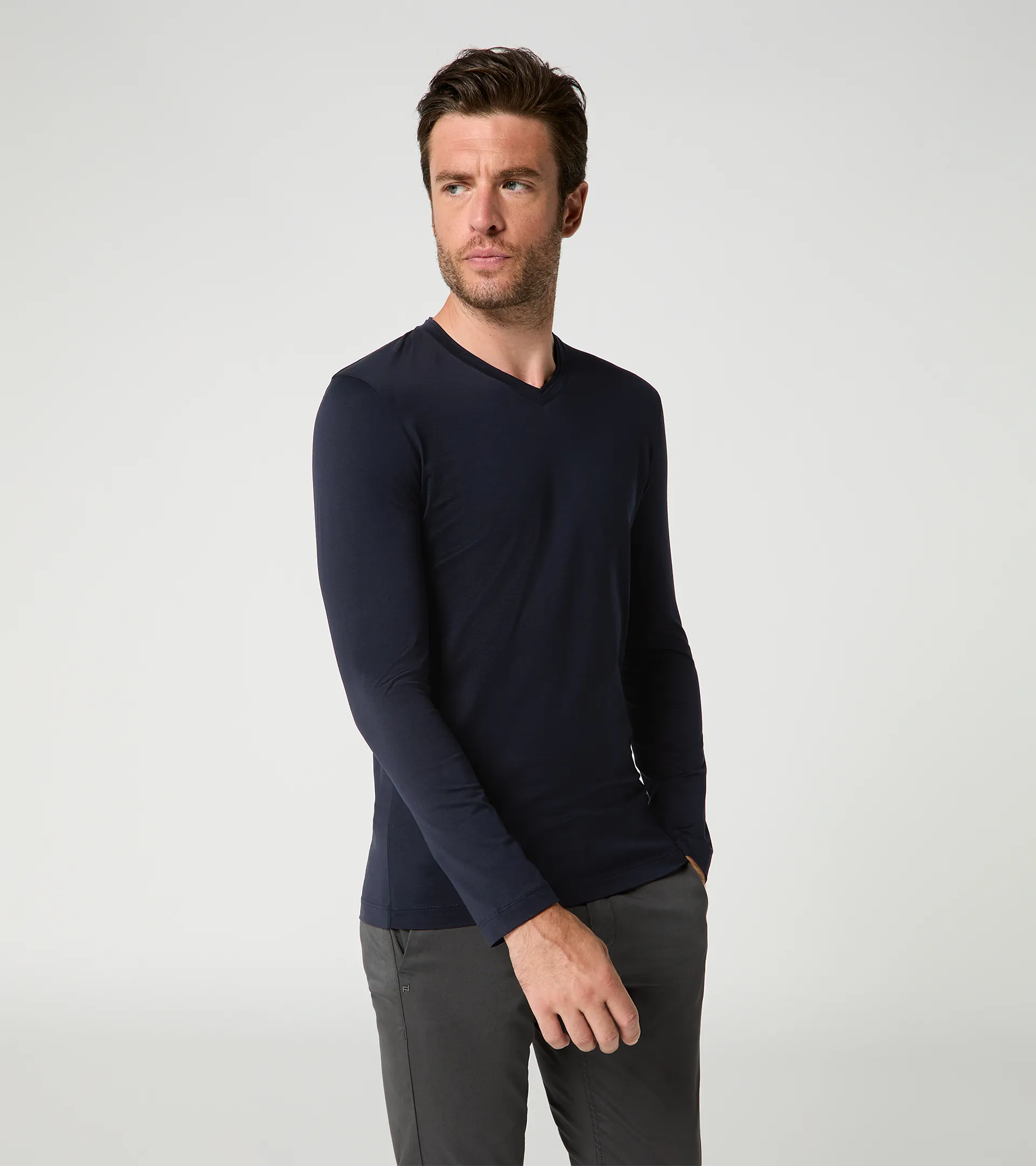 Long-sleeve V-neck Shirt | PORSCHE SHOP