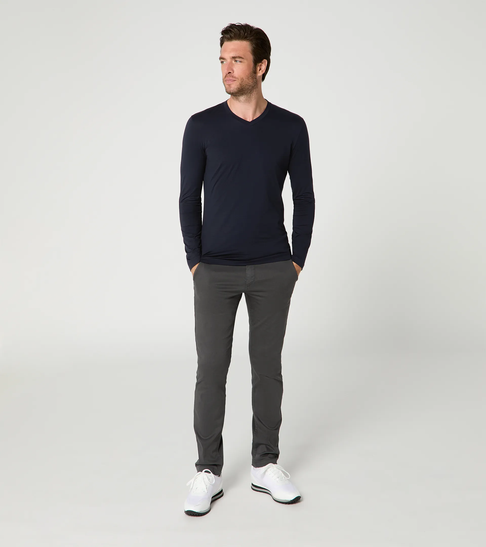 Long-sleeve V-neck Shirt | PORSCHE SHOP