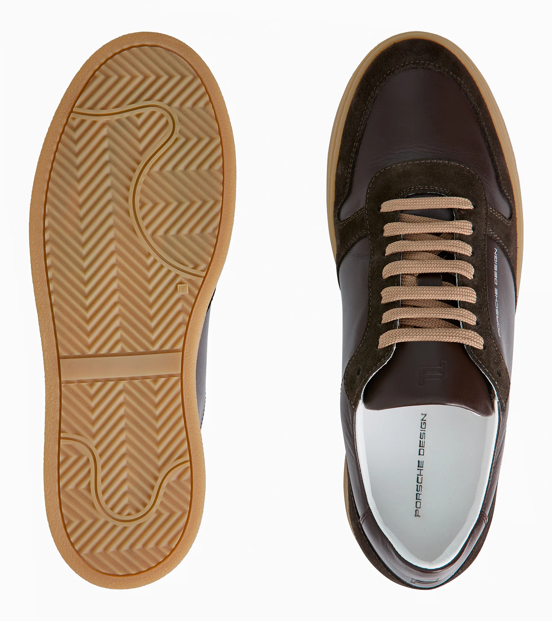 Porsche Design Black Leather Athletic Shoes with Tan Accents City Trainers 2.0 Nylon | PORSCHE SHOP main image 3