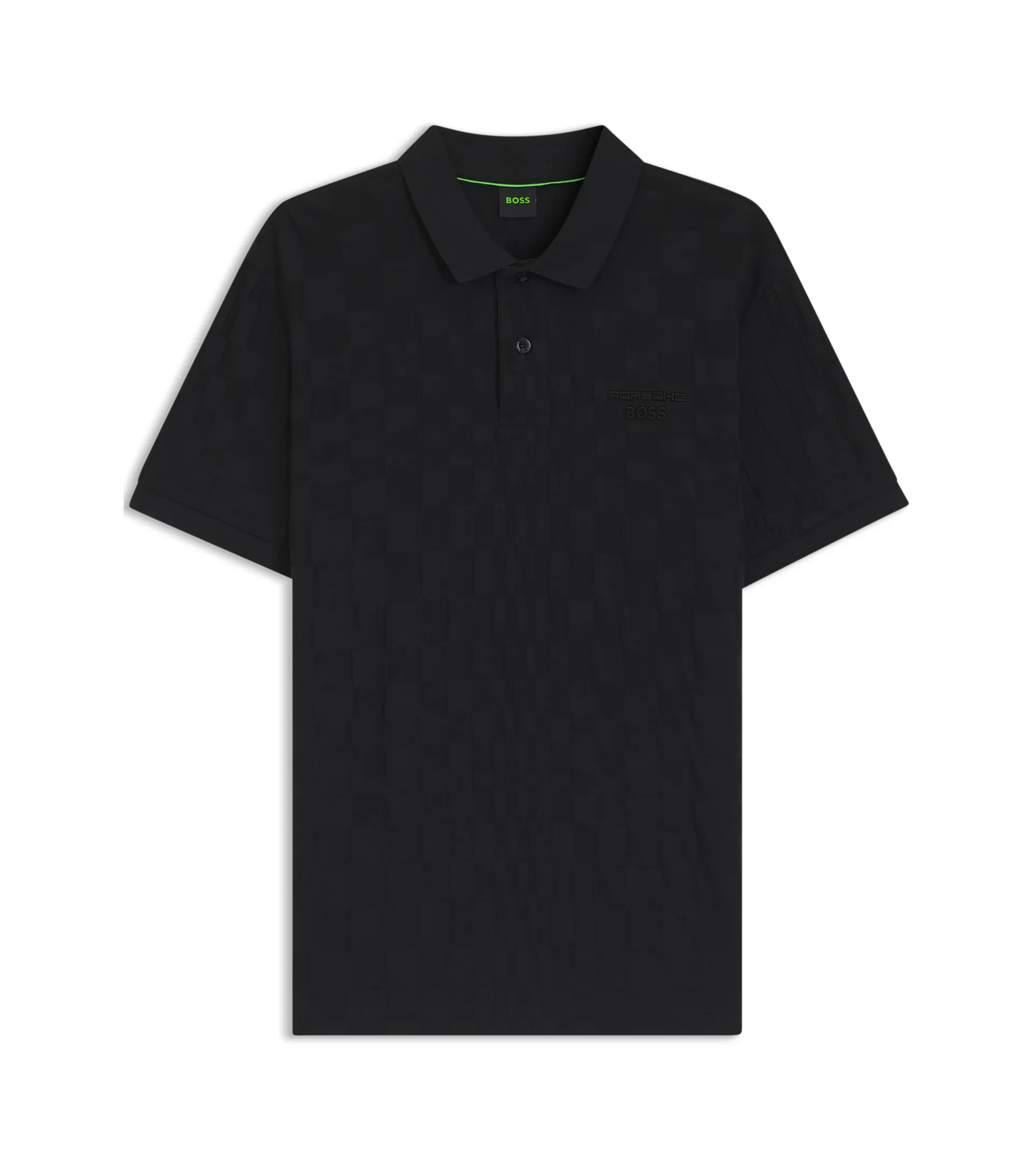 Polo shirt in jacquard-patterned cotton – Porsche x BOSS | PORSCHE