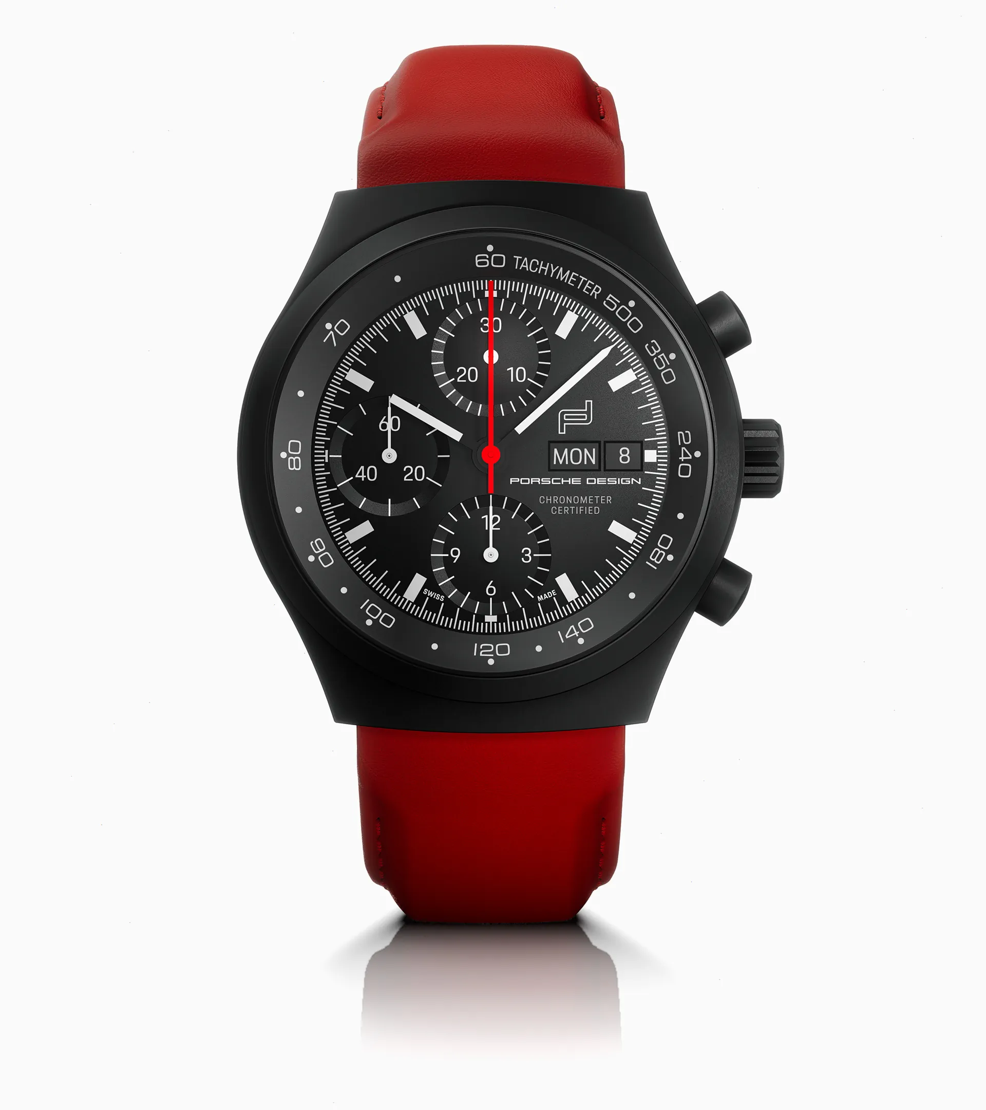 Porsche Design Chronograph 1 All Black Numbered Edition Met Lederen Band WAP07105326LBR