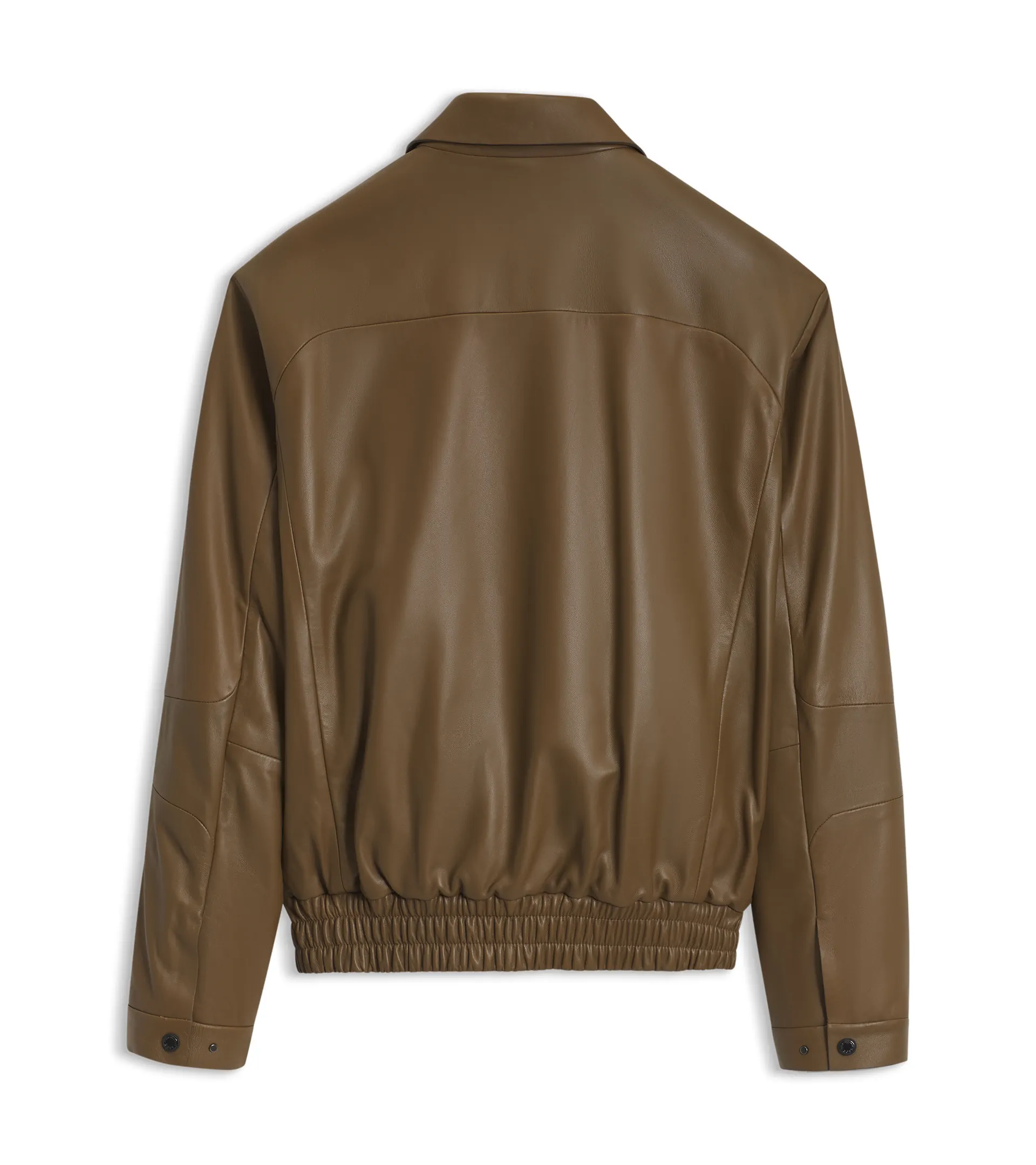 Leather jacket with concealed magnetic closure - Porsche x BOSS