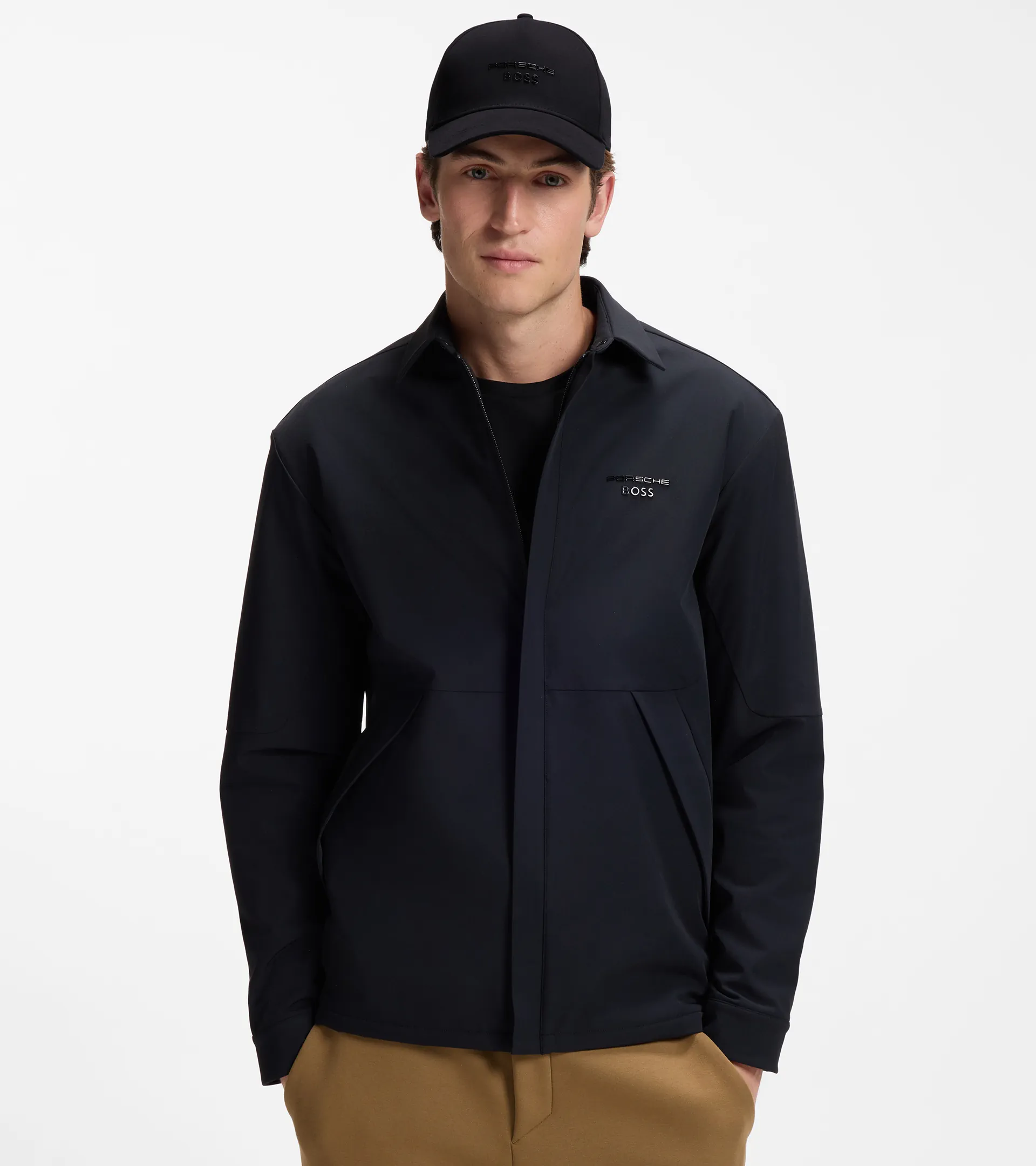 Stretch-cotton cap with gloss logo - Porsche x BOSS | PORSCHE SHOP