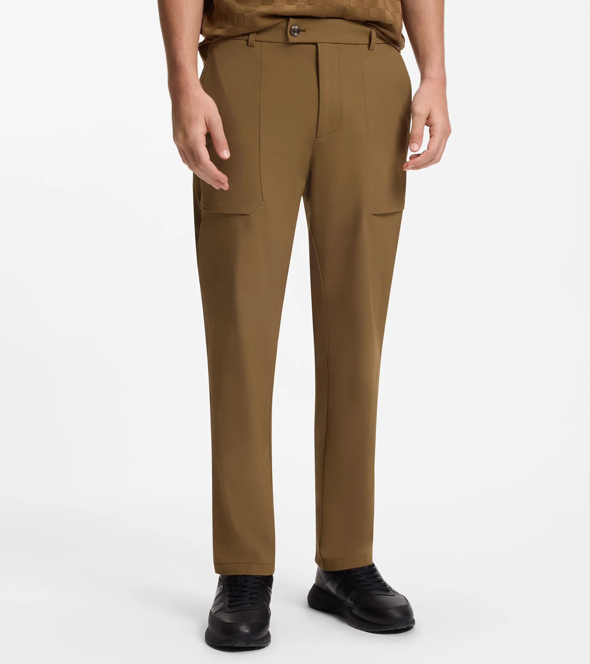 Regular-fit trousers in stretch fabric - Porsche x BOSS | PORSCHE SHOP